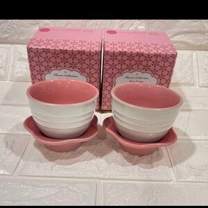 Le Creuset Tea Cup with Flower Saucer Set of 2